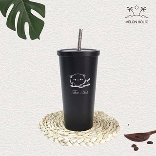 [Khắc logo, hình, chữ theo yêu cầu] Ly giữ nhiệt, cốc giữ nhiệt matte chất liệu inox sus 304 dung tích 500ml kèm ống hút