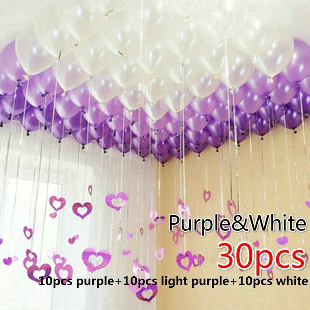 Bộ 30 bong bóng 10inch màu ngọc trai trang trí tiệc