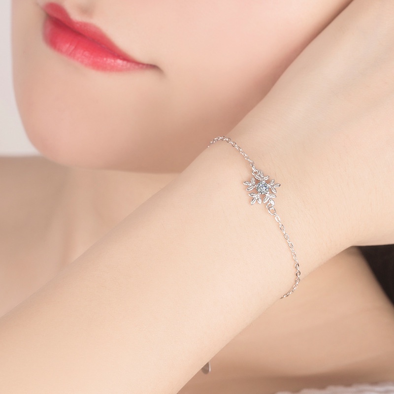 Lắc Bạc Ý 925 Bông Tuyết