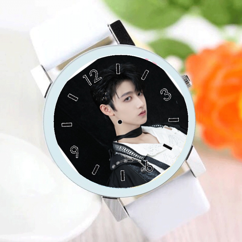 Đồng hồ đeo tay nam nữ in hình Chu Chí Hâm Gia tộc TF idol cpop thời trang unisex cá tính