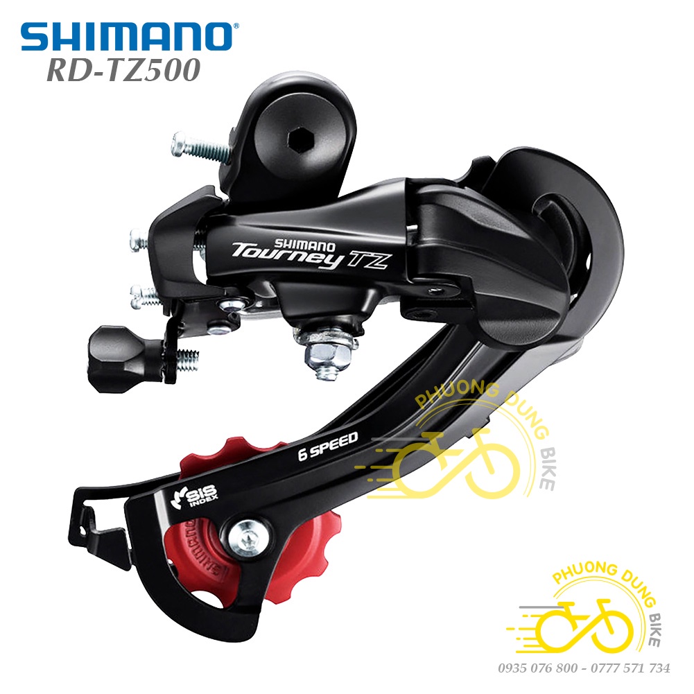 Củ cùi đề sau xe đạp SHIMANO TOURNEY RD-TZ500 5-6-7 Speed - Hàng chính Hãng