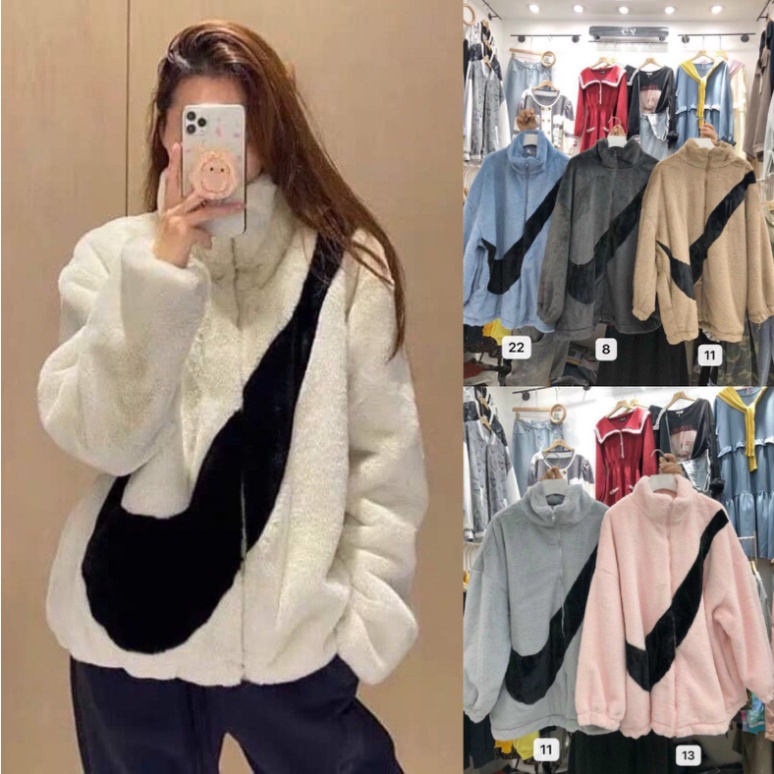 [RẺ VÔ ĐỊCH] Áo khoác lông cừu chữ NAI in to Full màu