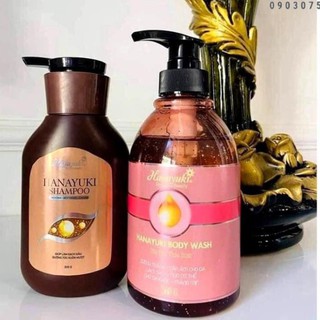Combo dầu gội & sữa tắm hanayuki _hàng chính hãng cty hanayuki