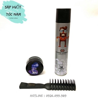 Combo Sáp Bluman Khỉ + Gôm Mion Cao Cấp . Tặng Lược Tạo Phồng