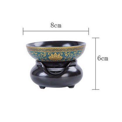 Bộ lọc trà mặc kim gốm sứ cổ điển sáng tạo lọc bã trà đạo lưới vải dùng kèm với các bộ phụ kiện màu men đen