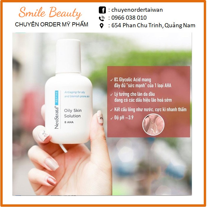 Tẩy tế bào chết hóa học neostrata oily skin solution 8AHA(BẢN MỸ)