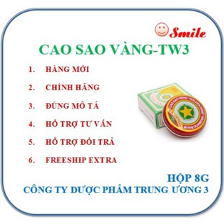 Cao Sao Vàng hộp 8gr- công ty Dược phẩm trung ương 3
