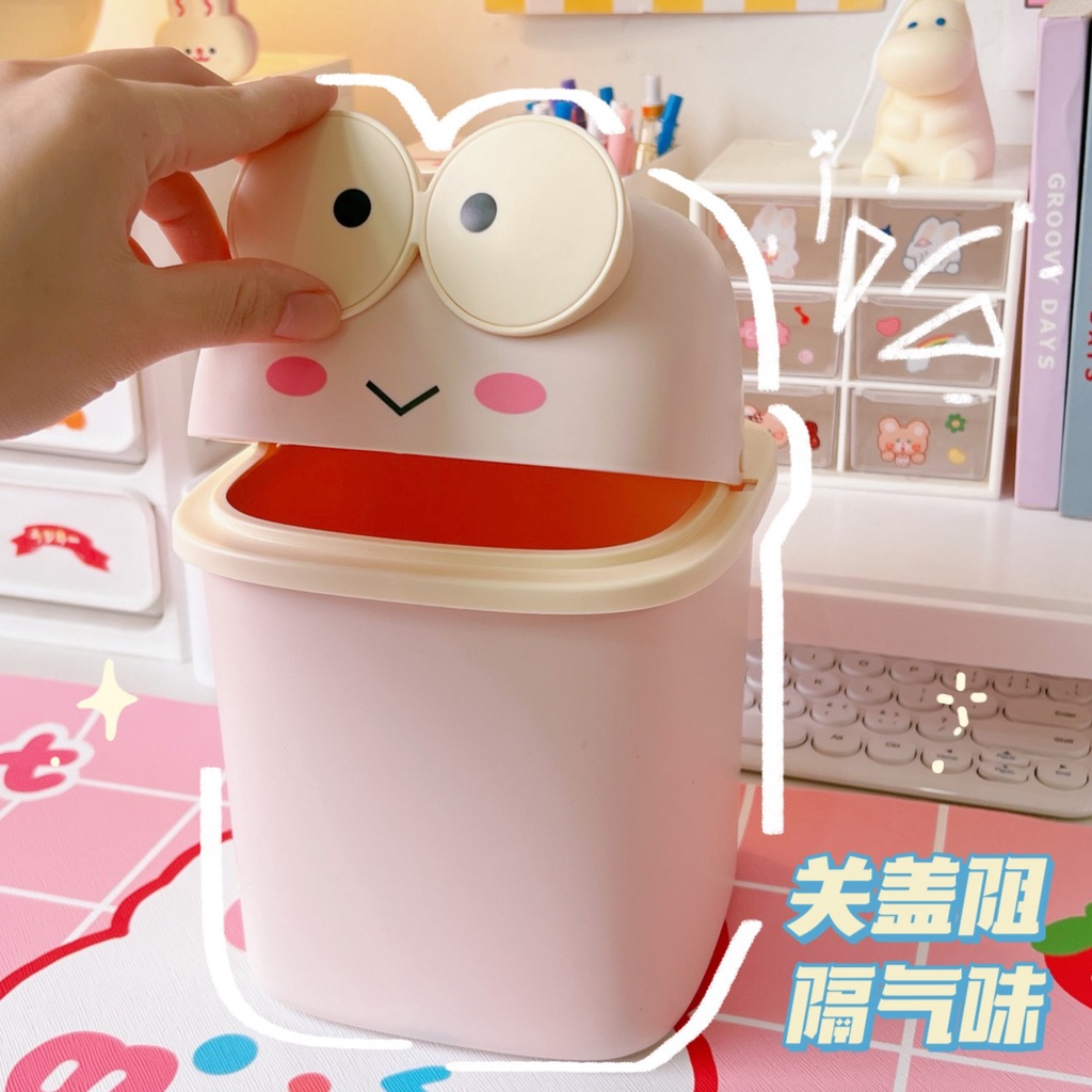 THÙNG/ HỘP CHÚ ẾCH ĐỰNG RÁC, STICKER, VẬT DỤNG, VĂN PHÒNG, HỌC TẬP, ĐỒ CHO BÉ, KẸP TÓC DECOR CHỤP ẢNH QUAY TIKTOK ❤️