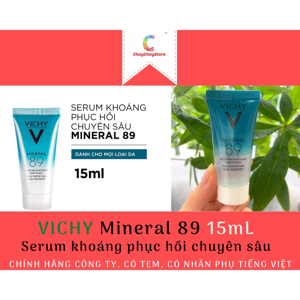 [07.23, TEM CTY] VICHY Mineral 89 15mL - Serum khoáng phục hồi chuyên sâu