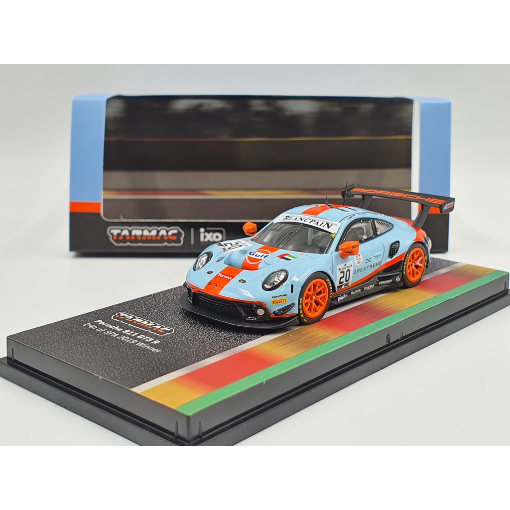 Xe Mô Hình Porsche 911 GT3 R 1:64 Tarmac Works ( Xanh Gulf )