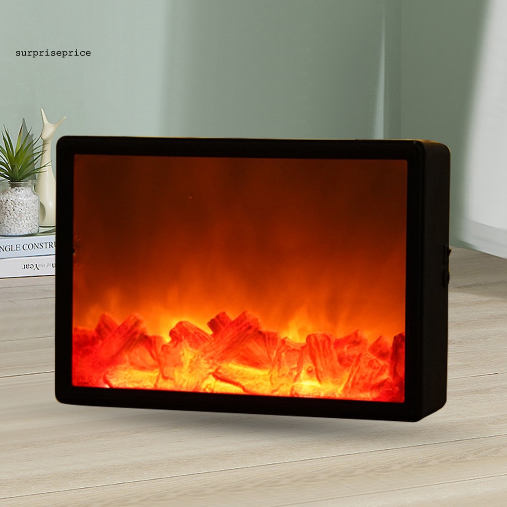 Đèn mô phỏng lò sưởi với ngọn lửa nhân tạo trang trí nhà ở