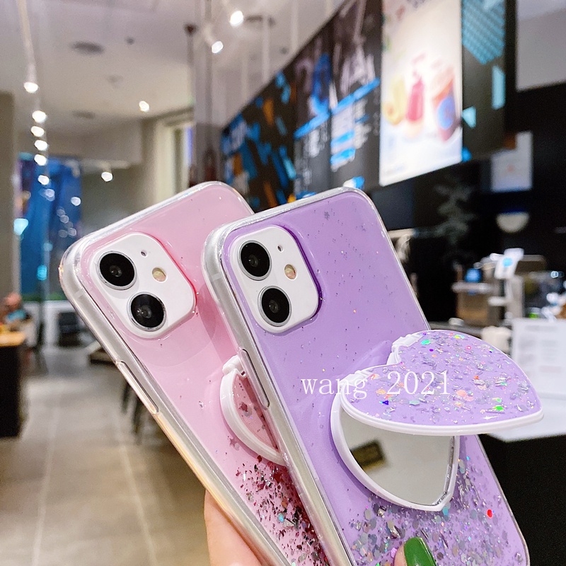 Ốp Điện Thoại Có Gương Trang Điểm Hình Trái Tim Cho Samsung Galaxy A73 A53 A33 M23 M33 5G A13 A23 LTE 4G 2022