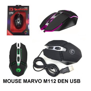 Chuột có dây Mouse Marvo M 112 đen Led