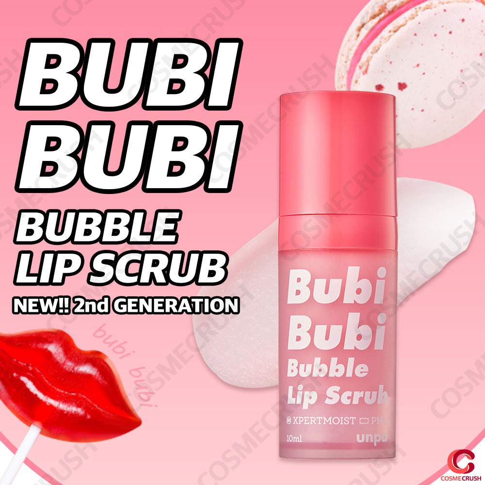 TẨY TẾ BÀO CHẾT MÔI SỦI BỌT BUBI BUBI LIP 12g - tẩy sạch da thừa, làm mềm và hồng môi ( Chính hãng Hàn Quốc )