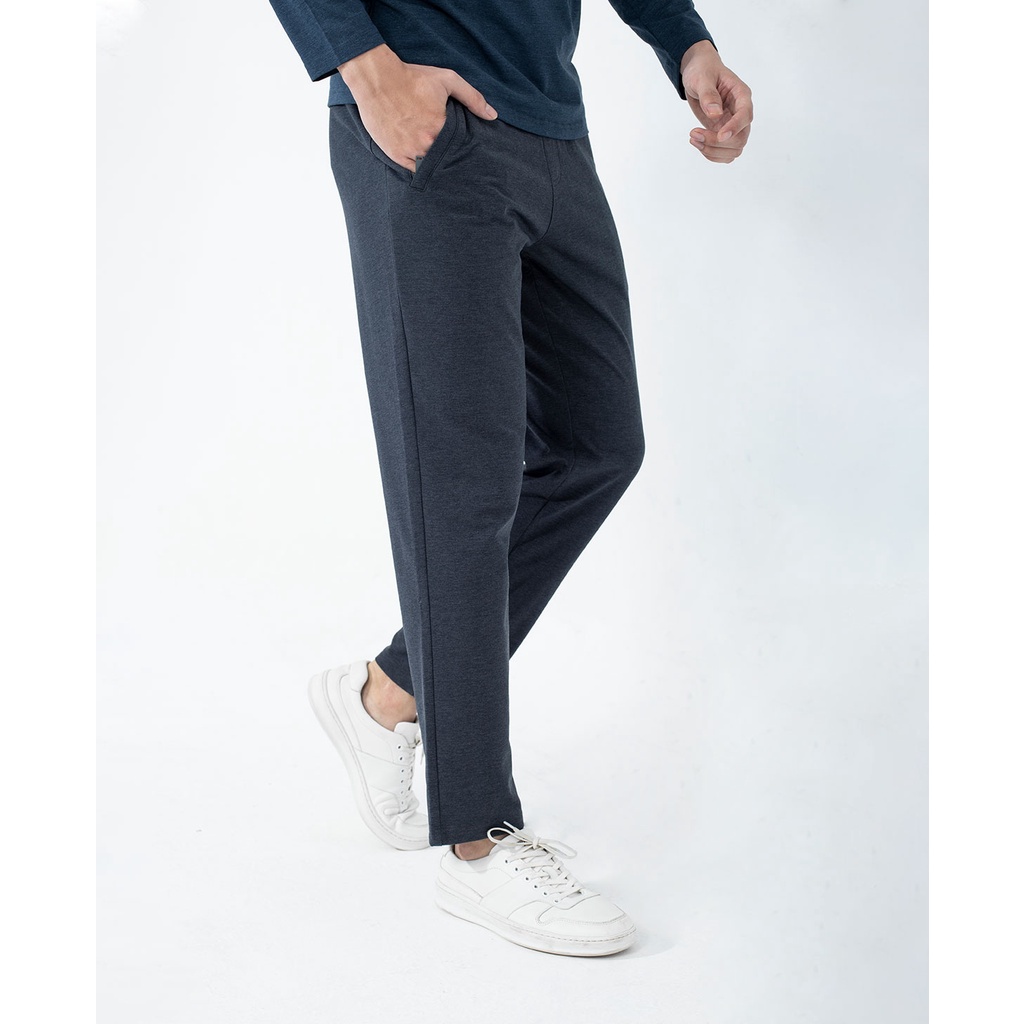 Quần thun dài thể thao Quần Jogger nam Insidemen IPA001W1 dáng suông nhẹ cạp chun gấu suông chất cotton giữ ấm khi ở nhà