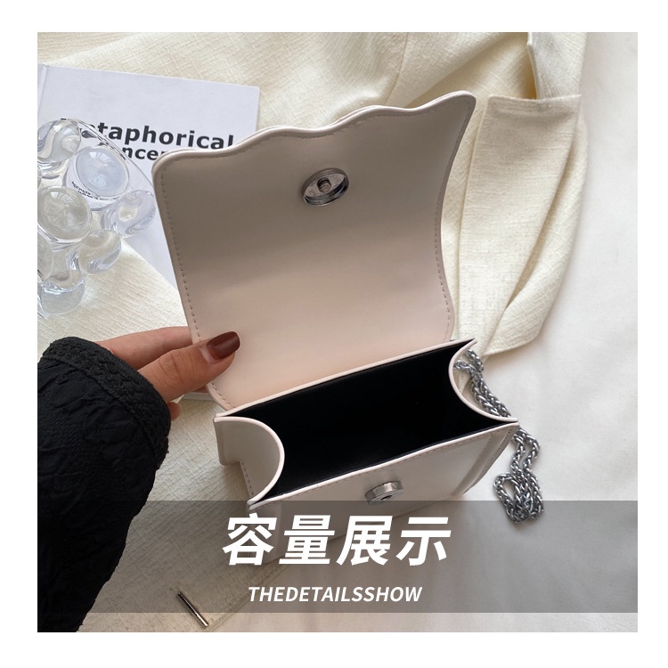 JASMIN NOIR Túi Đeo Chéo Da PU Phối Dây Xích Thời Trang Nữ