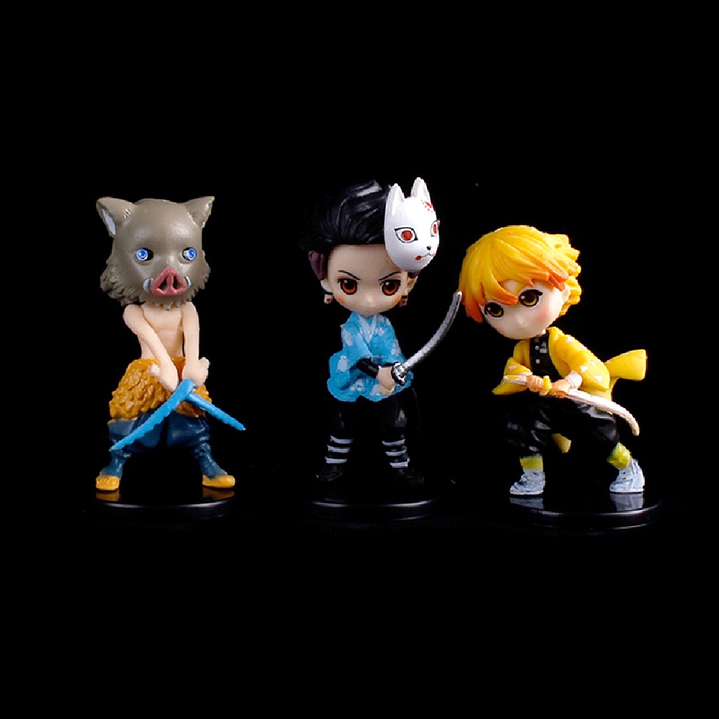 Set 6 Đồ trang trí Nhân Vật Anime Demon Slayer Độc Đáo