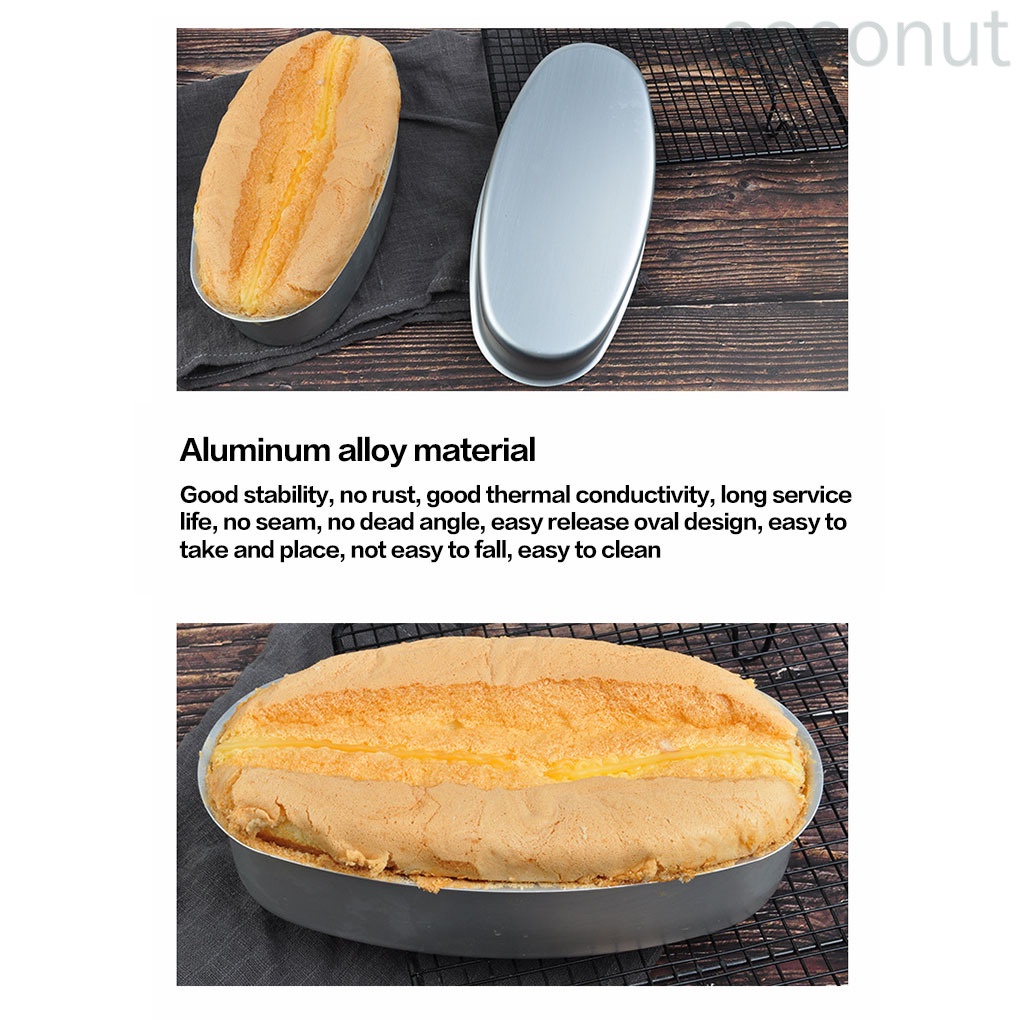 Khuôn Làm Bánh Mì / Phô Mai / Pudding / Pudding Bằng Hợp Kim Nhôm Chống Dính Hình Oval 8 Inch