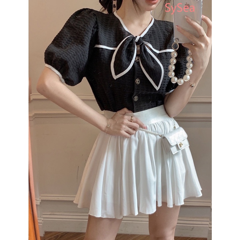 Áo Croptop Thời Trang Mùa Hè Pháp Quyến Rũ Cho Nữ