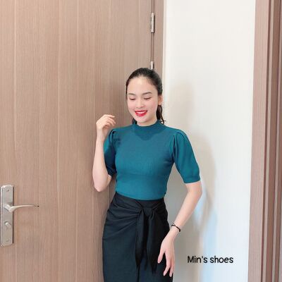 Min's Shoes - Áo Len Dệt Kim Tay Bồng Nữ ÁO 436