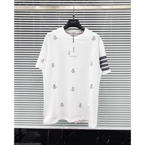 Áo Thom Browne cổ tròn Viền Tay Trắng Cao Cấp - Áo Thun Nam Thome Viền Cao Cấp