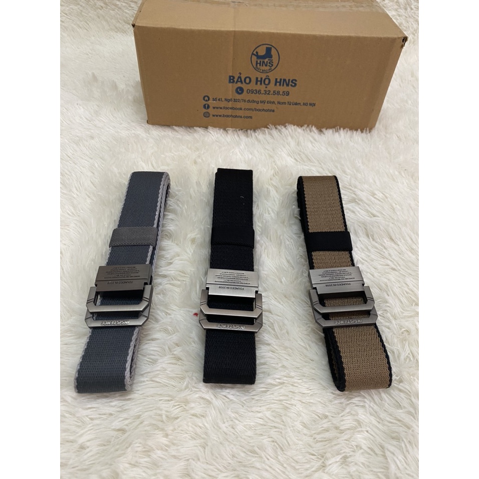 THẮT LƯNG NAM VÀI DÙ KHÓA HỢP KIM HNSL2 3 MÀU ĐEN, XÁM,VÀNG ĐEN