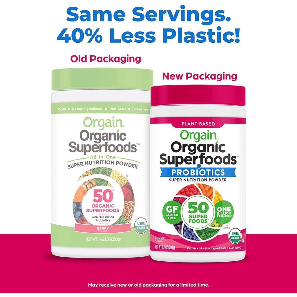 Bột rau củ siêu thực phẩm hữu cơ Orgain Organic Superfoods [Hàng Mỹ]