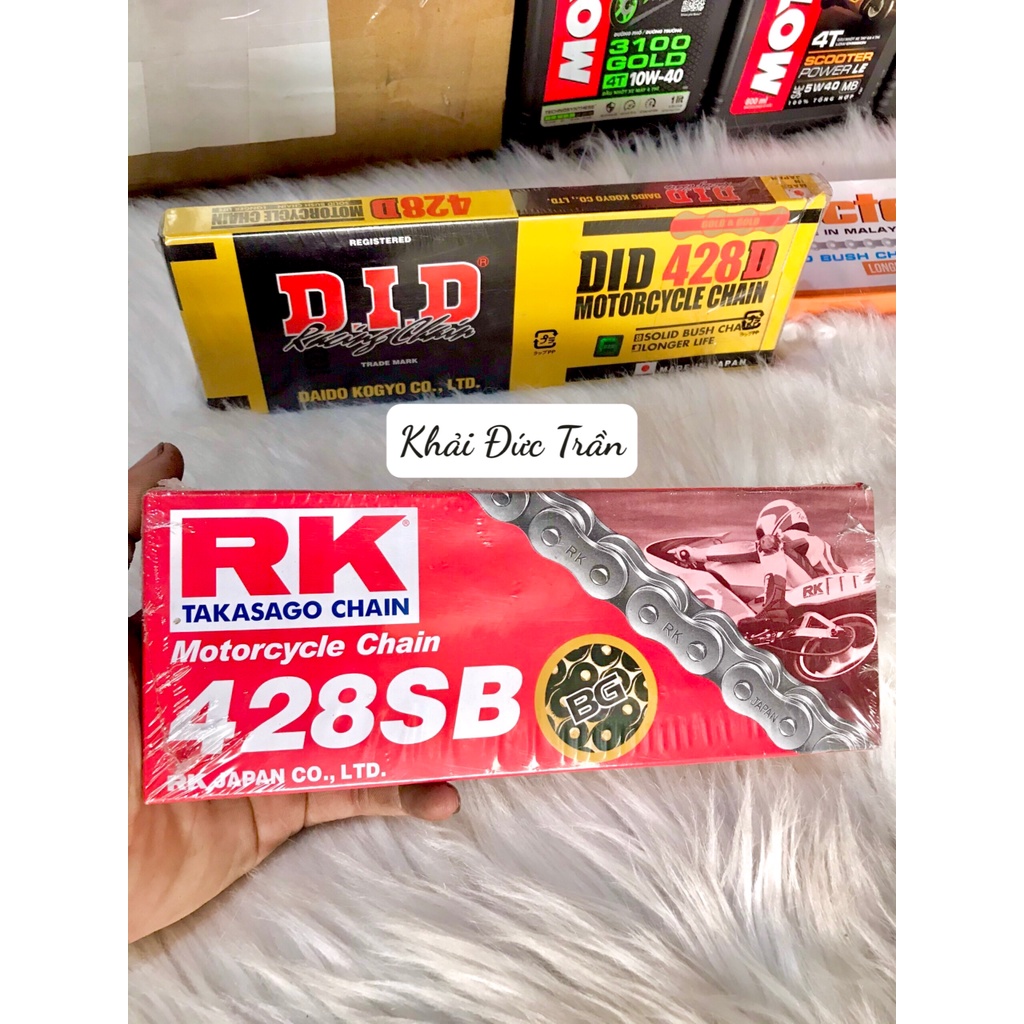 Sên RK vàng đen 428SB 124 mắt chính hãng Nhật Bản