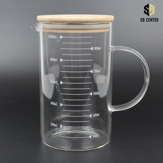 Ca Định Lượng Thủy Tinh Nắp Gỗ