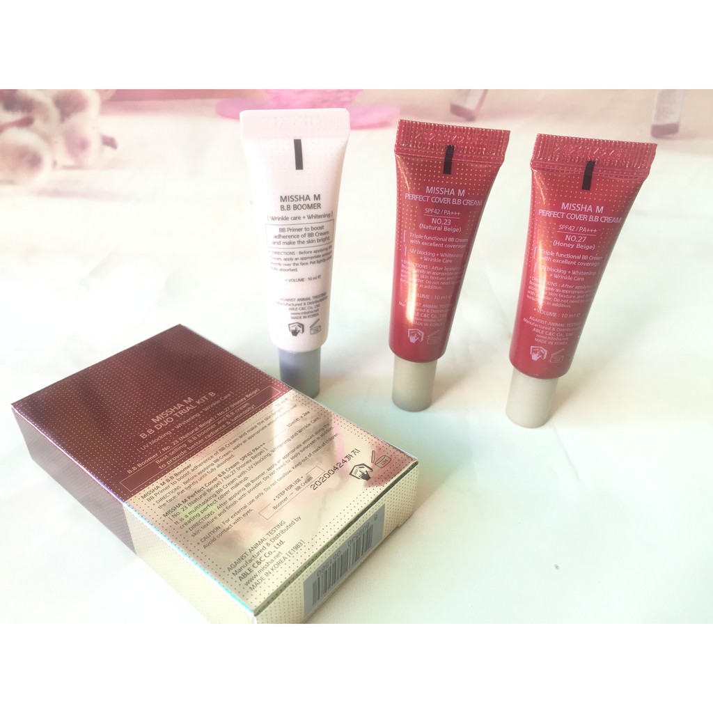 BỘ KIT KEM LÓT VÀ BBCREAM MISSHA B.B DUO TRIAL KIT B - MISSHA | BigBuy360 - bigbuy360.vn