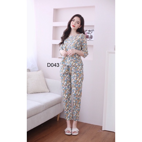 Set Đồ Ngủ Mặc Nhà Tay Ngắn Kiểu Dáng Dễ ThươngXinh Xắn Cho Nữ, chất thô hàn mềm mịn, mua combo 2b được tặng 2 quần lót | BigBuy360 - bigbuy360.vn