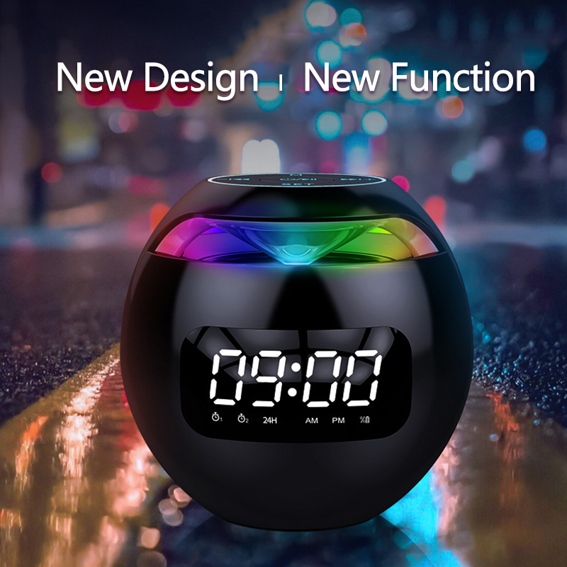Loa Bluetooth Không Dây Tích Hợp Fm / Đồng Hồ / Nhiệt Độ