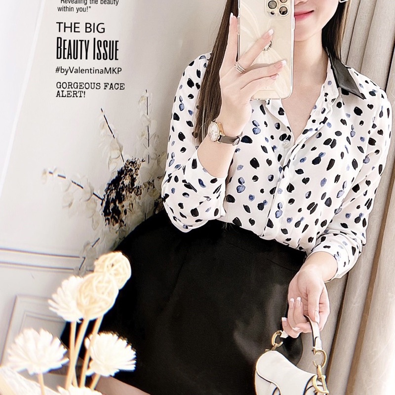 Áo sơ mi công sở bigsize hoạ tiết độc lạ không đụng hàng chất đẹp mát dễ mặc - GEM Fashion