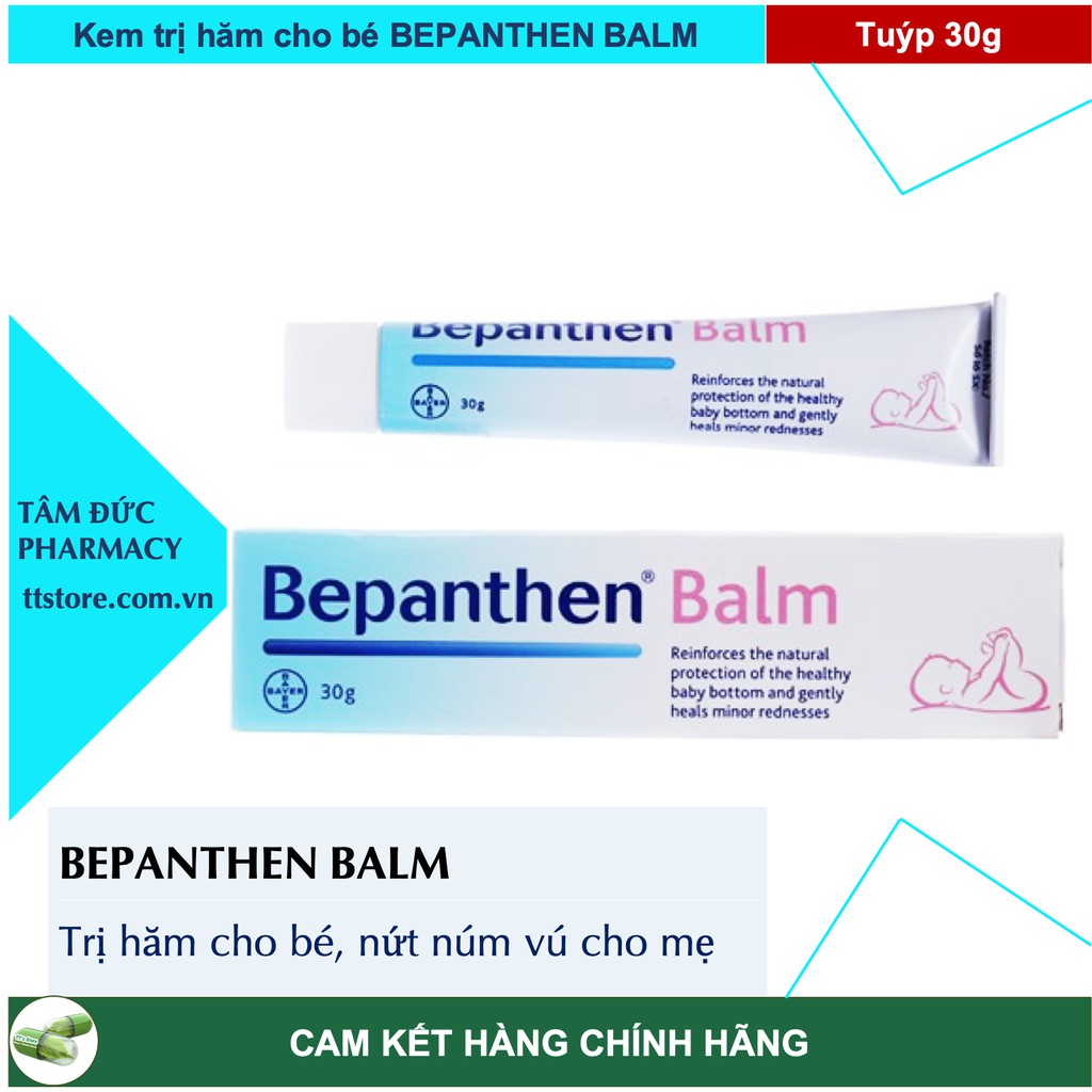 BEPANTHEN BALM - Kem bôi chống hăm cho bé, nứt núm vú cho mẹ [bebanthen / betathen / trapanthen] (Tuýp 30g)