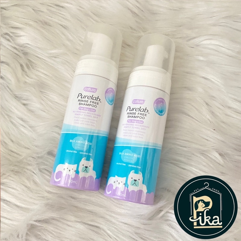 Sữa tắm khô chó mèo CATURE Purelab Rinse Free Shampoo - Tắm khô thú cưng - Pika Petshop
