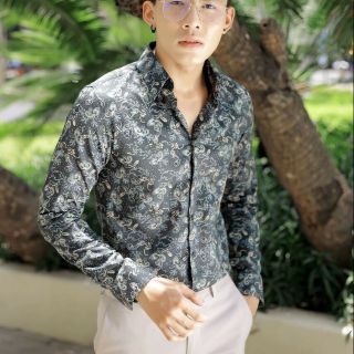 Áo sơ mi họa tiết nam