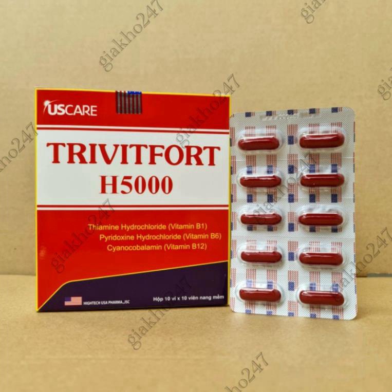 TRIVITFORT H5000 giúp bổ sung vitamin B1, B6, B12 cho cơ thể T