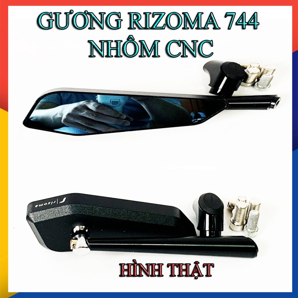 GƯƠNG CHIẾU HẬU RIZOMA 744 CHÂN GƯƠNG XÉO (GIÁ 1 CHIẾC)