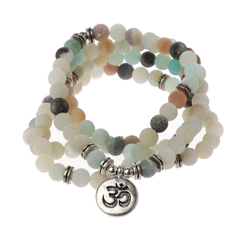 Vòng Cổ Chuỗi Hạt Đá Mala Amazonite 108 Hạt