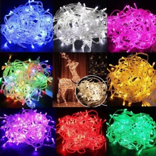 [MUA LẺ GIÁ SỈ] Dây đèn led trang trí không chớp 6m 50 bóng nhiều màu Trắng, Vàng, Dương, Đỏ, Xanh Lá, Tím, Hồng