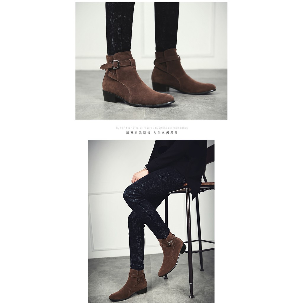 Chelsea boot da lộn nam JTPX-9055-JJ của HILLGLOBAL | BigBuy360 - bigbuy360.vn