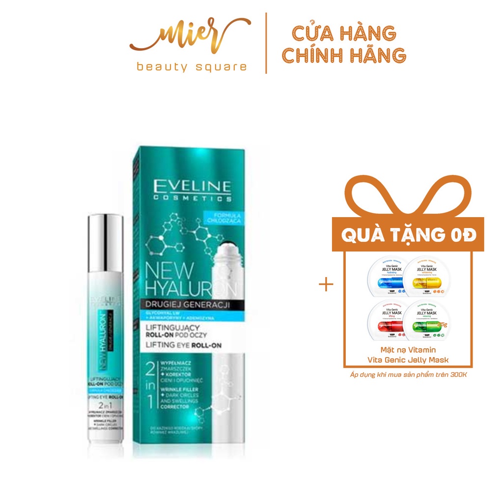 Lăn Mắt Mát Lạnh Eveline Cosmetic New Hyaluron 15ml