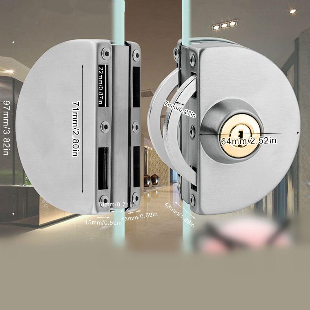 WTTLE Khóa Cửa Kính 10-12mm Chất Lượng Cao