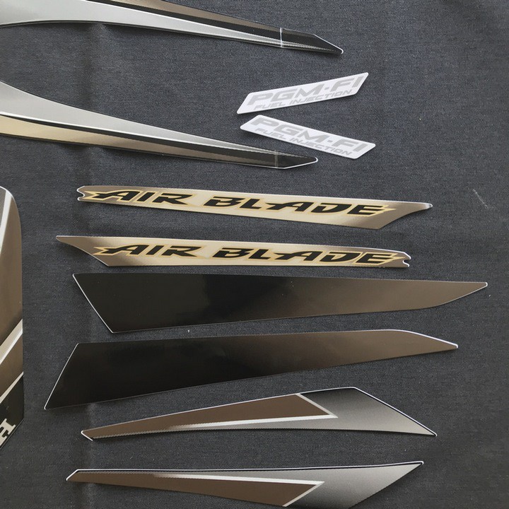 [GIÁ GỐC]  NGUYÊN BỘ TEM DÁN XE HONDA AIRBLADE THÁI 2009 3 LỚP MÀU XÁM