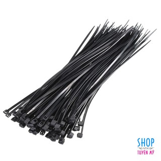 20 dây rút đen - Dây rút nhựa màu đen - 30cm
