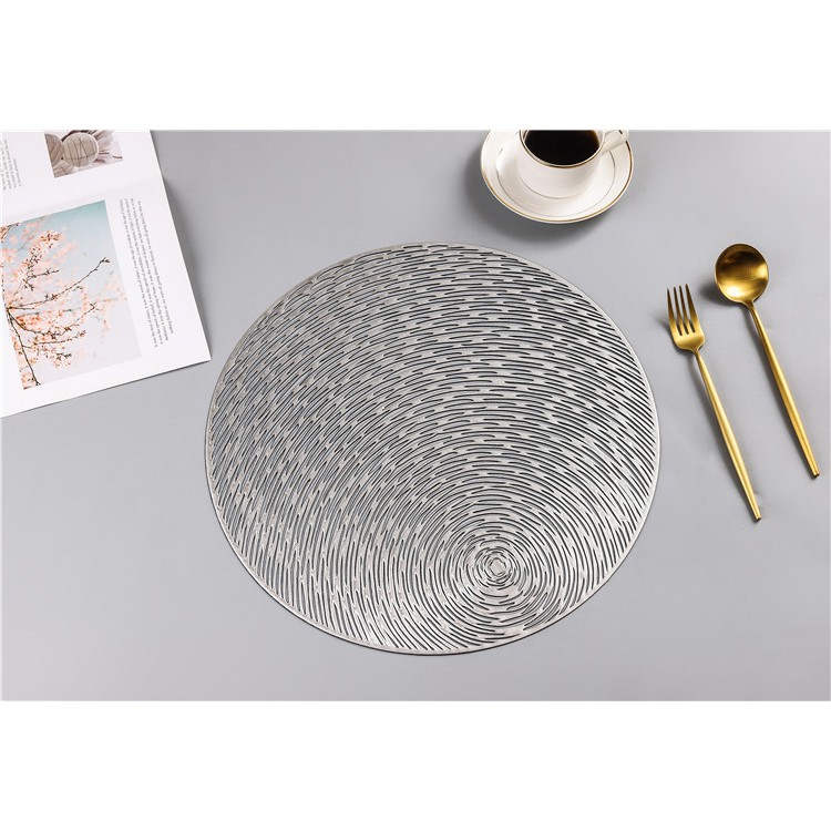 Tấm Lót Bàn Ăn Tròn Cách Nhiệt Sang Trọng Set Lót Bàn Ăn Vàng Gold Bắc Âu Placemat