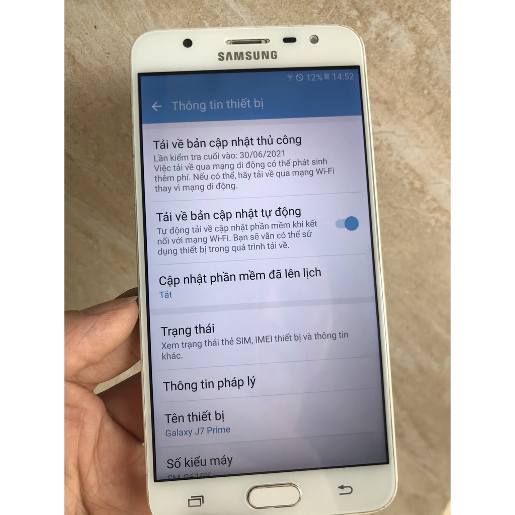 Điện thoại samsung J7 prime ram 3gb