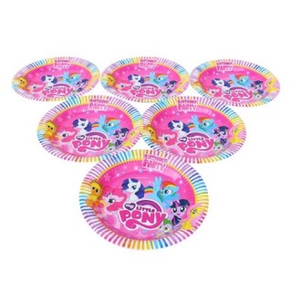 (Set 6 cái) Set dĩa mẫu bé gái trang trí sinh nhật, party, đầy tháng, thôi nôi, sự kiện…
