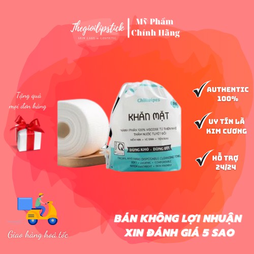 Khăn mặt khô đa năng dùng 1 lần lau khô, lau ướt - Giấy lau mặt dùng một lần