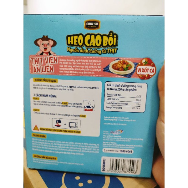 HEO CAO BỒI THỊT VIÊN ĂN LIỀN XỐT CÀ CHUA SIÊU NGON